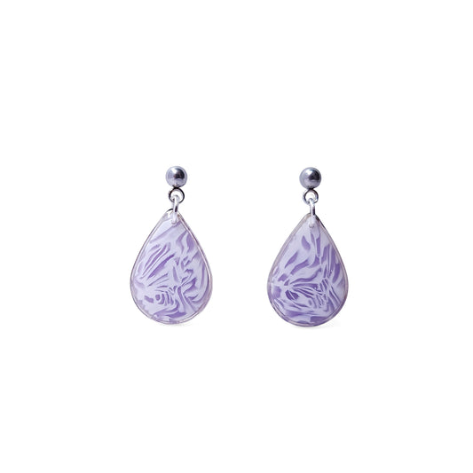 Boucles d’oreilles Goutte Lilas