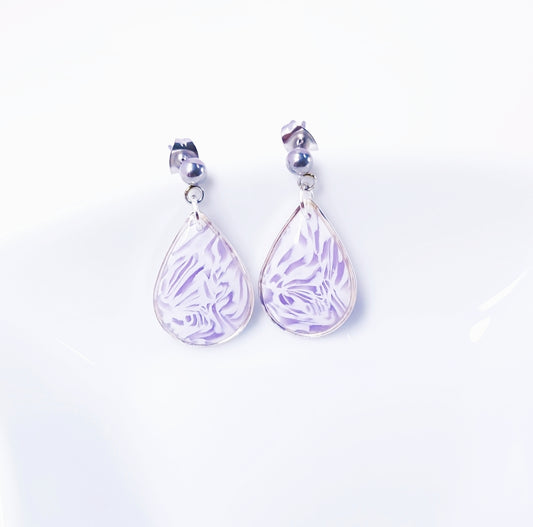 Boucles d’oreilles Goutte Lilas