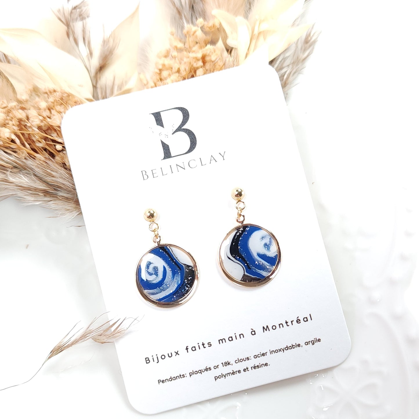 Boucles KAMPSOS - Vague Azur Or
