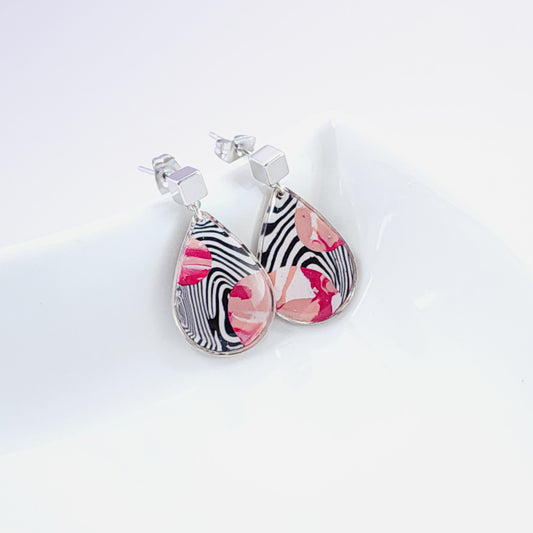 Boucles DAILY - Pop Rosées Zébrées