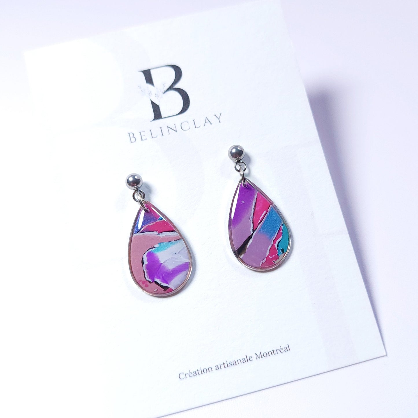 Boucles DAILY - Prisme Violine Argent