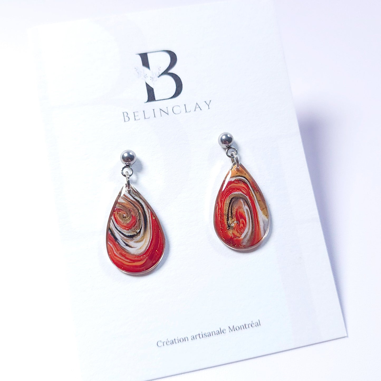 Boucles DAILY - Rouge Sienna Doré
