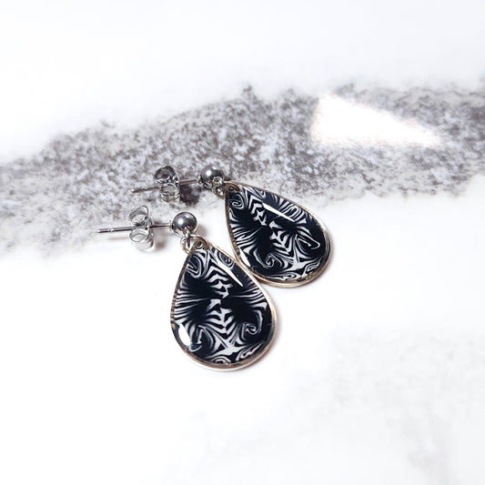 Boucles DAILY - Zébrures Nocturnes Argent