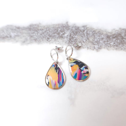 Boucles DAILY – Éclats Abstraits Argent