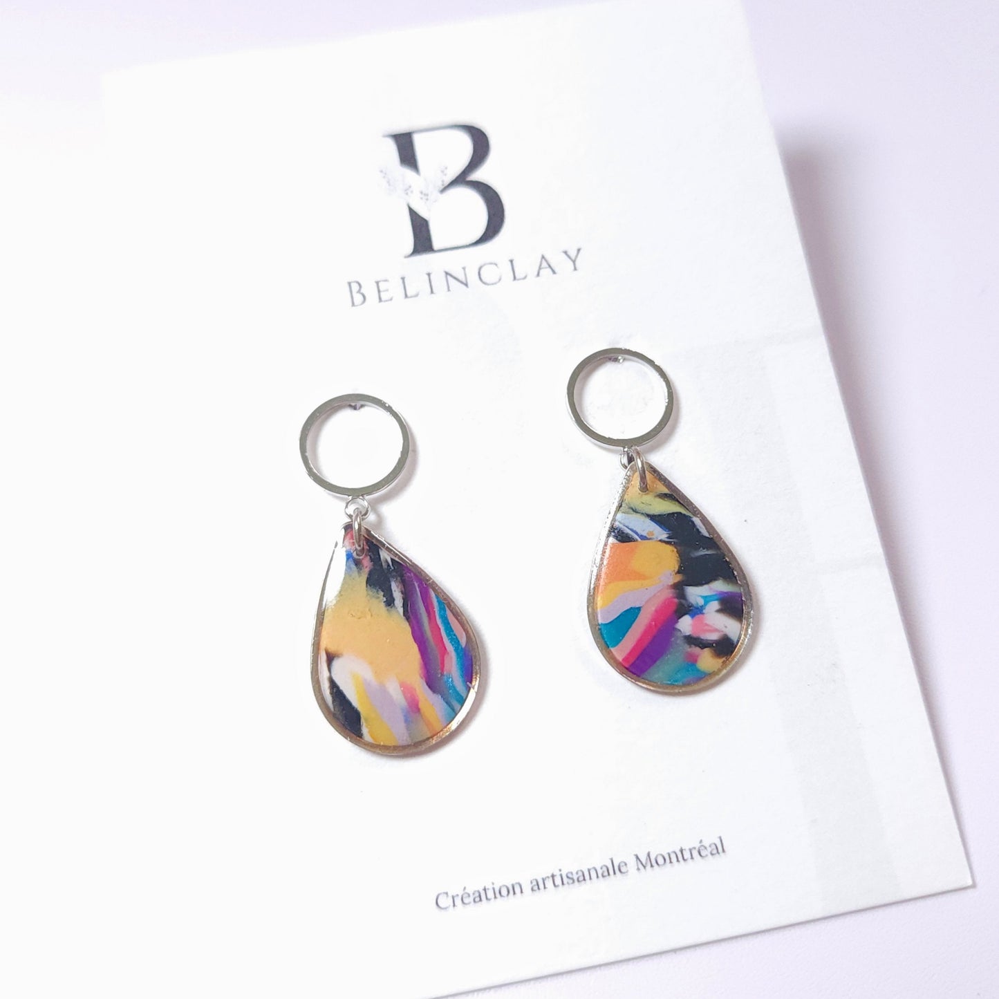 Boucles DAILY – Éclats Abstraits Argent