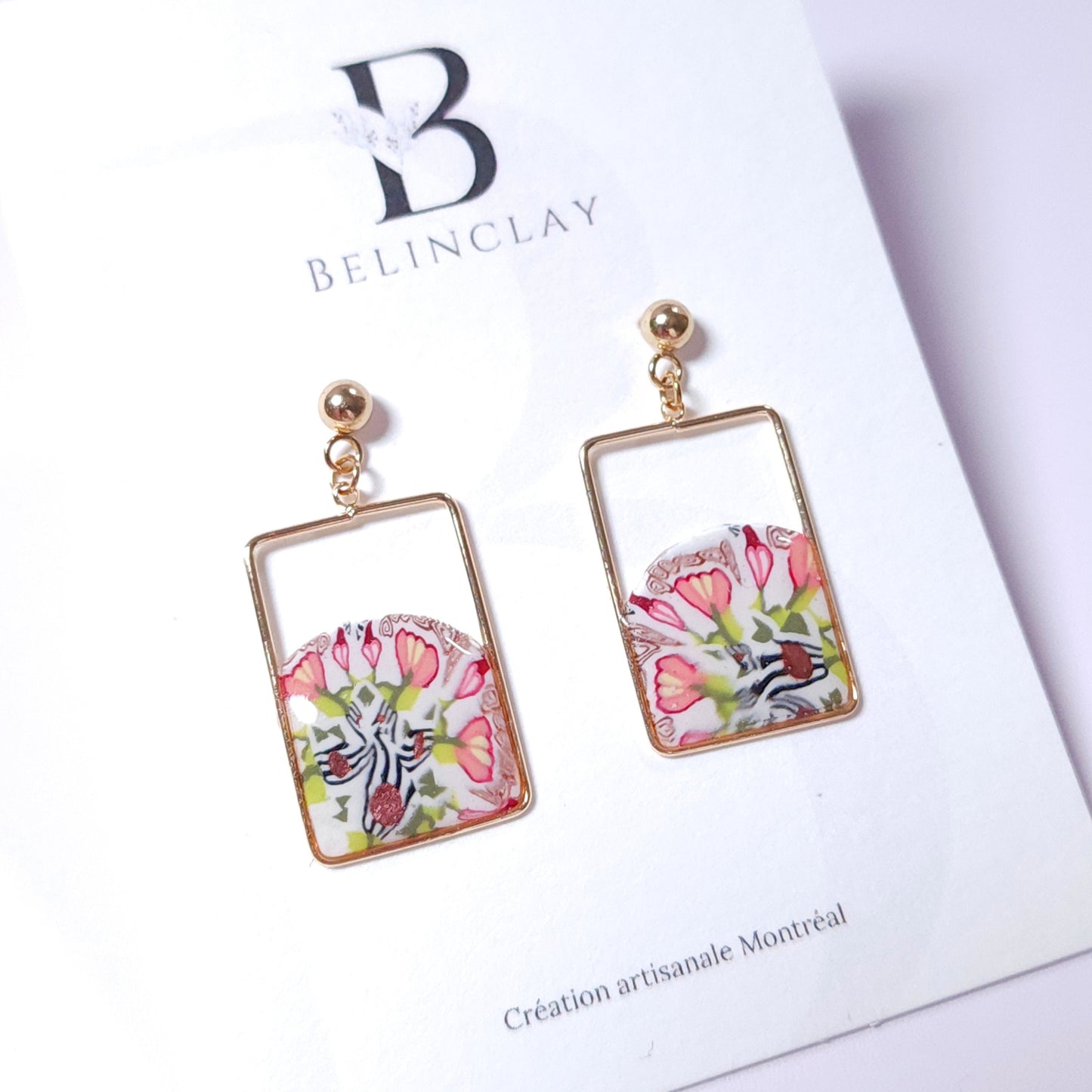 Boucles KAMPSOS - Fleurs suspendues