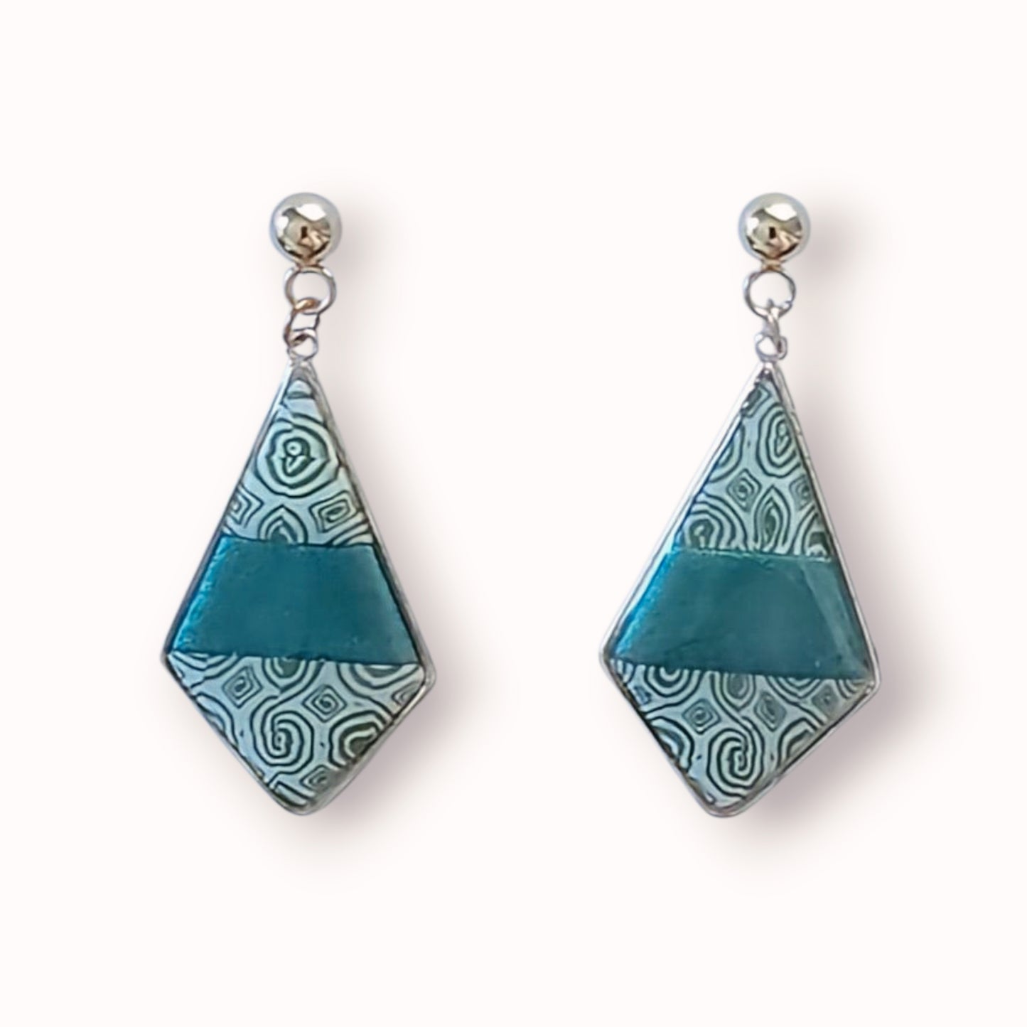Boucles d’oreilles Losange Verte Graphiques