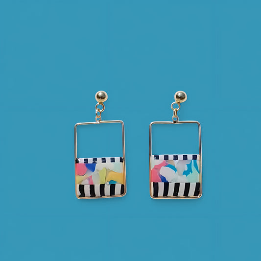 Rectangles rayés multicolores