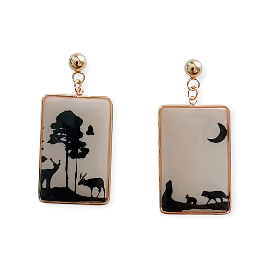 Boucles d’oreilles Forêt Nocturne