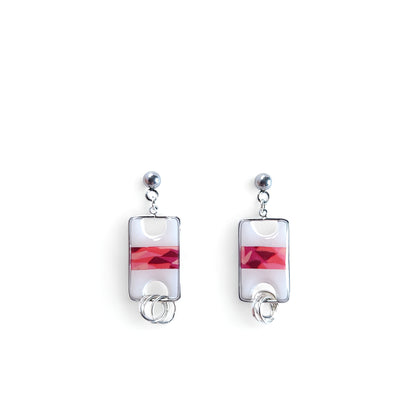 Rectangles graphiques Rose & blanc