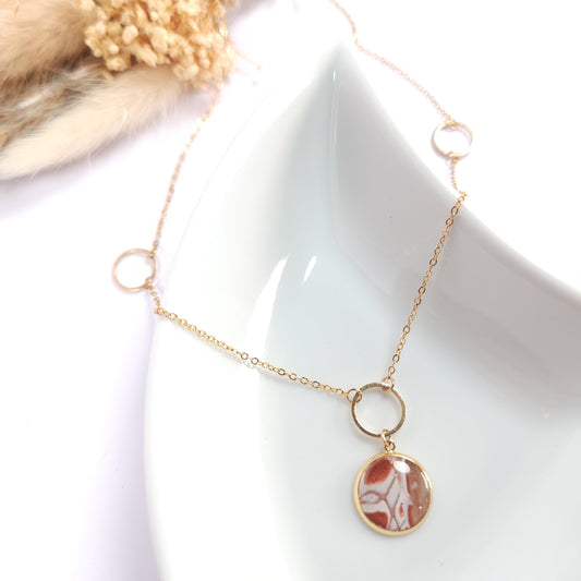 Collier Marbre Rosé