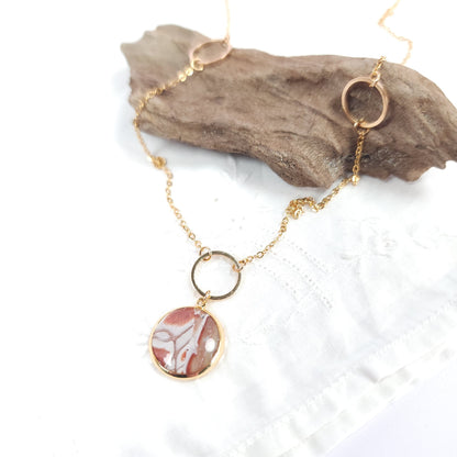 Collier Marbre Rosé