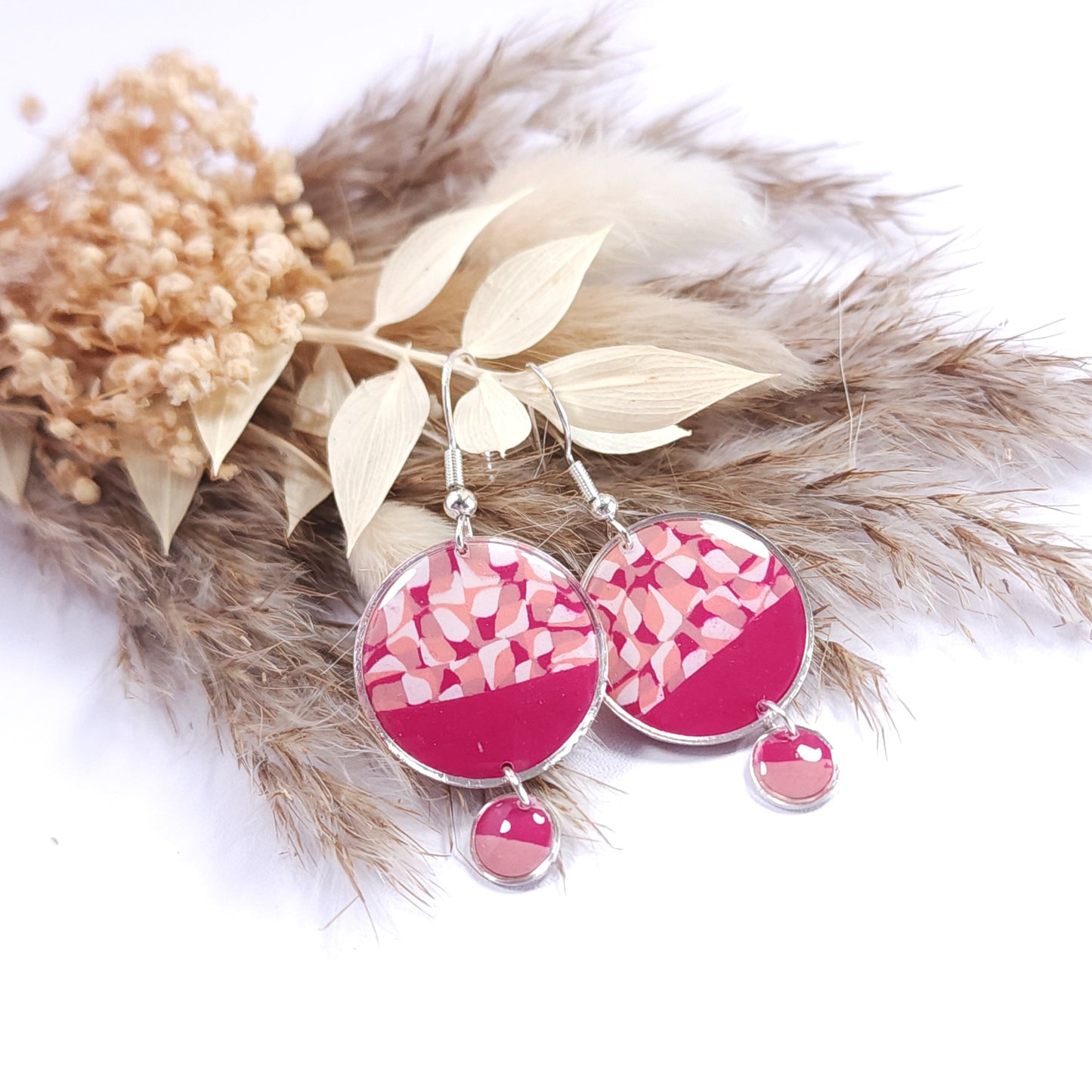 Boucles TESSELIS - Mosaïque rosée