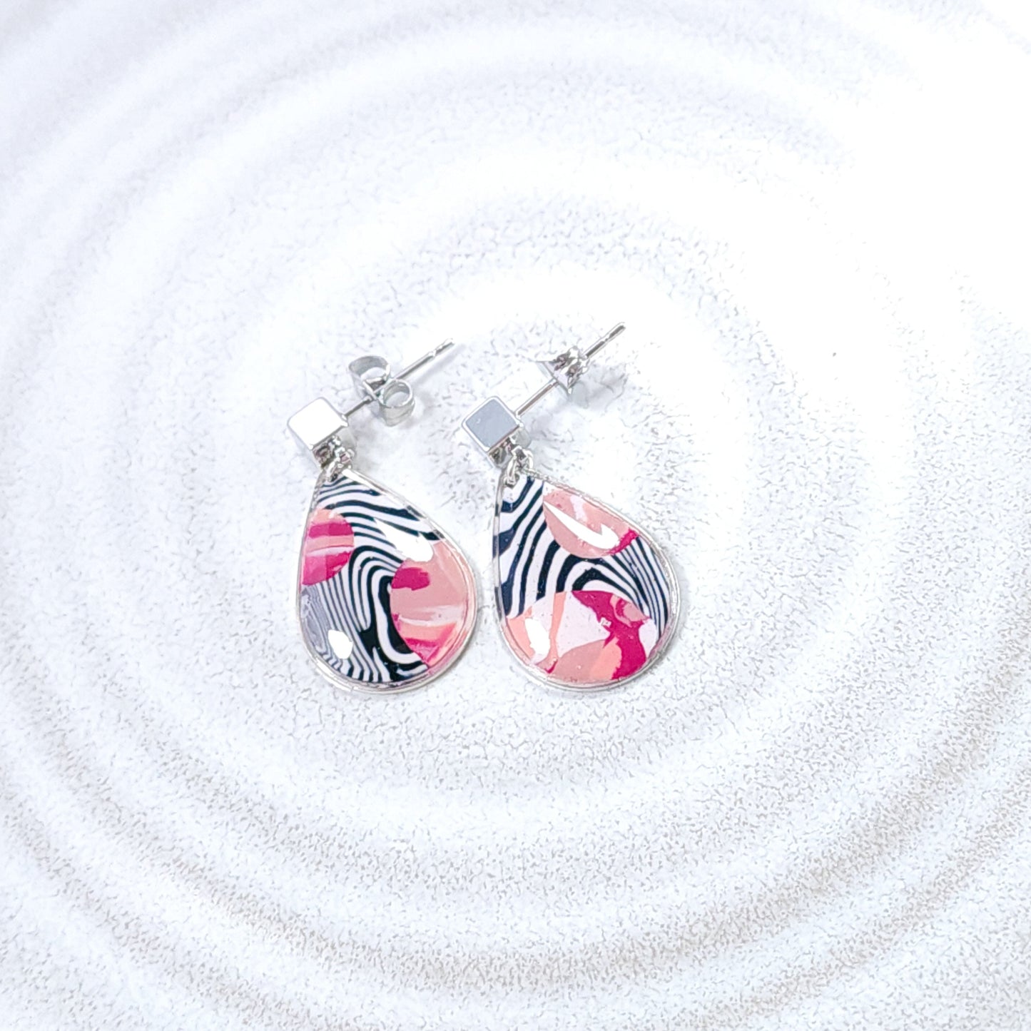 Boucles DAILY - Pop Rosées Zébrées