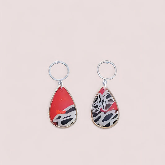 Gouttes contrastées – Rouge & noir