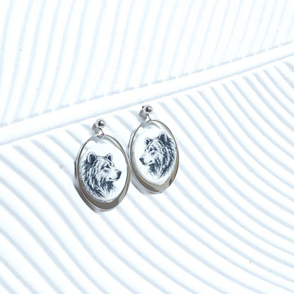 Boucles CANADA – Ovalune Ours Noir et Blanc