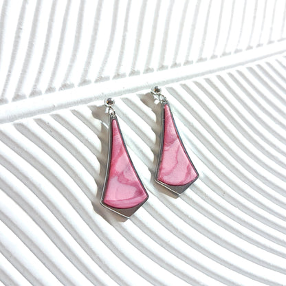 COLORFUL Earrings – Élantria Abstract Raspberry