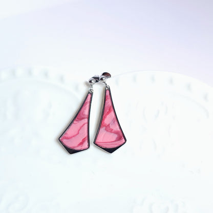 COLORFUL Earrings – Élantria Abstract Raspberry