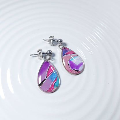 Boucles DAILY - Prisme Violine Argent