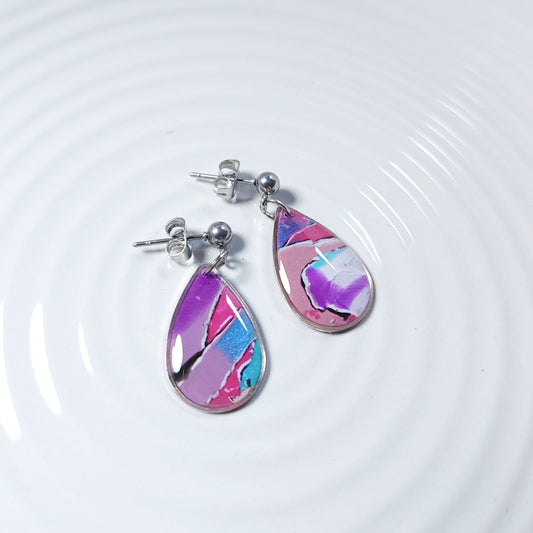 Boucles DAILY - Prisme Violine Argent