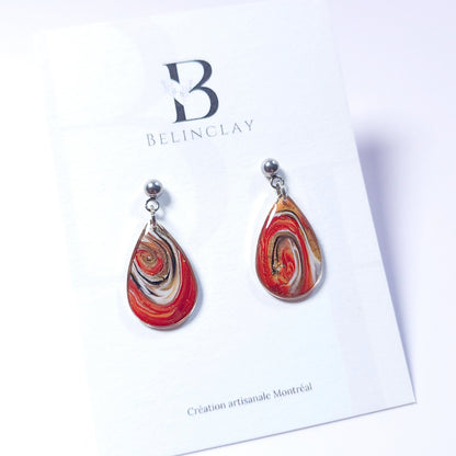 Boucles DAILY - Rouge Sienna Doré
