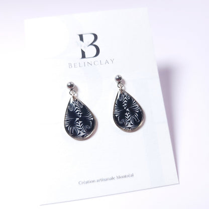 Boucles DAILY - Zébrures Nocturnes Argent