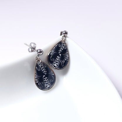 Boucles DAILY - Zébrures Nocturnes Argent