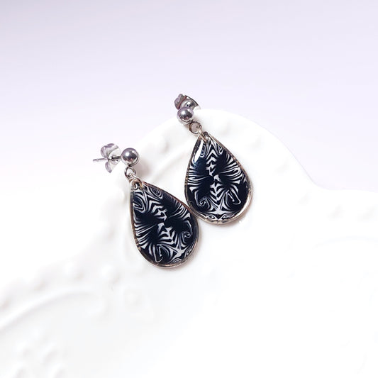 Boucles DAILY - Zébrures Nocturnes Argent