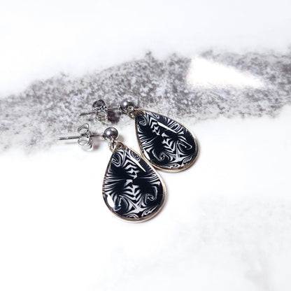 Boucles DAILY - Zébrures Nocturnes Argent