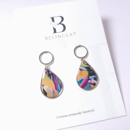 Boucles DAILY – Éclats Abstraits Argent