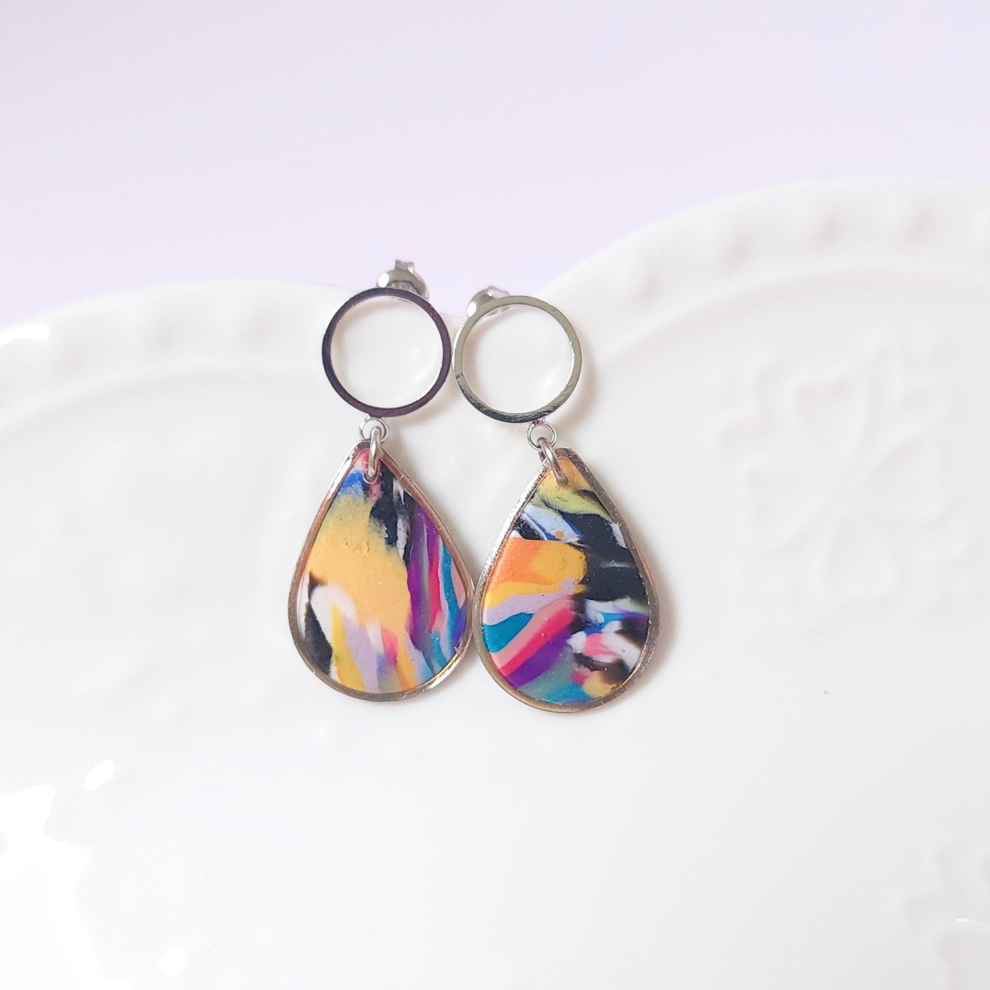 Boucles DAILY – Éclats Abstraits Argent