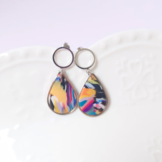 Boucles DAILY – Éclats Abstraits Argent