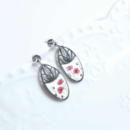 Boucles FLEURIES_Oria Coquelicot