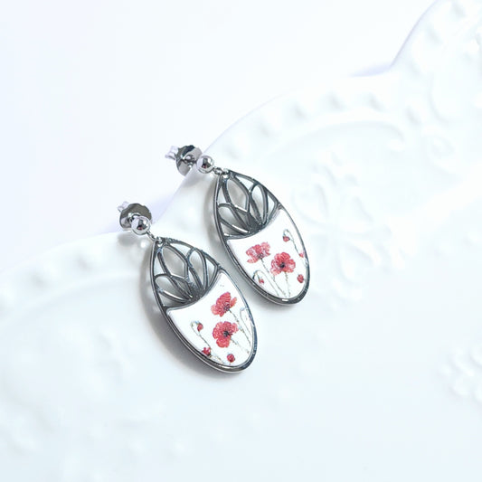 Boucles FLEURIES_Oria Coquelicot