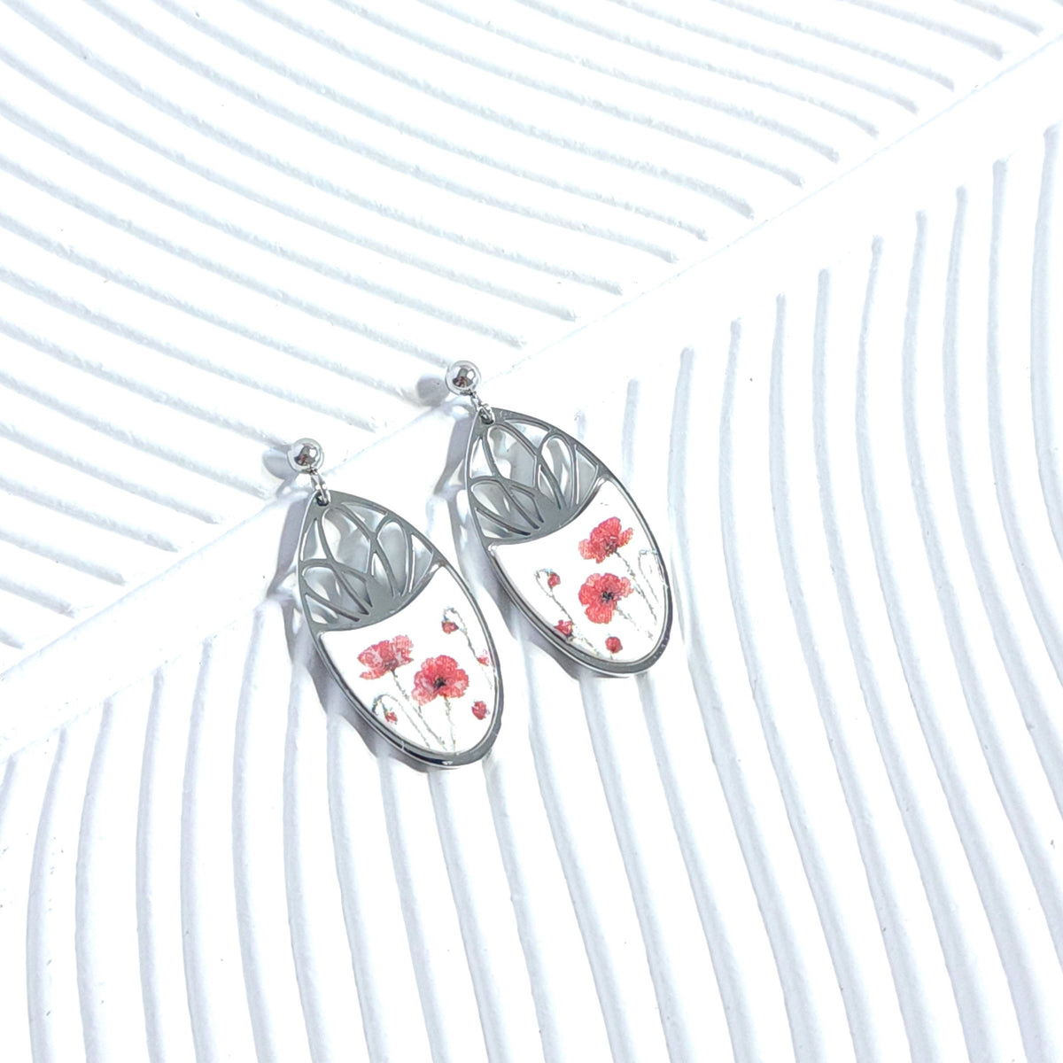 Boucles FLEURIES_Oria Coquelicot