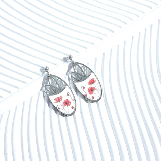 Boucles FLEURIES_Oria Coquelicot