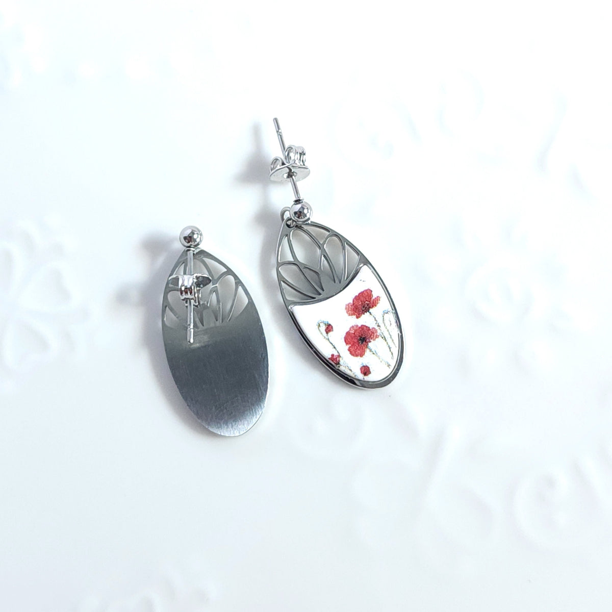 Boucles FLEURIES_Oria Coquelicot