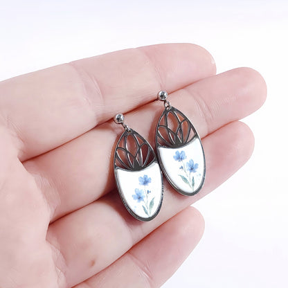 FLORAL Earrings – Oria Forget-Me-Nots