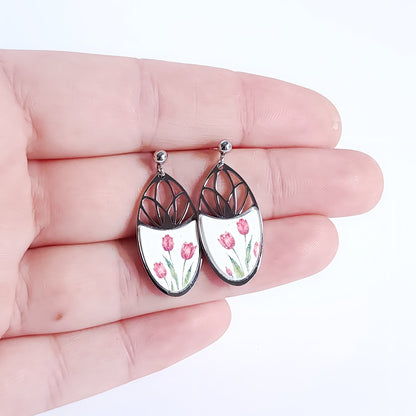 FLORAL Earrings – Oria Tulip