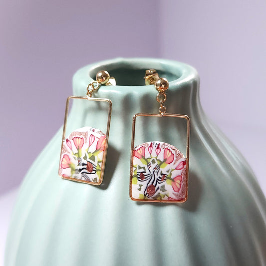 Boucles KAMPSOS - Fleurs suspendues