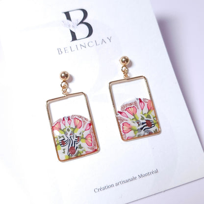 Boucles KAMPSOS - Fleurs suspendues