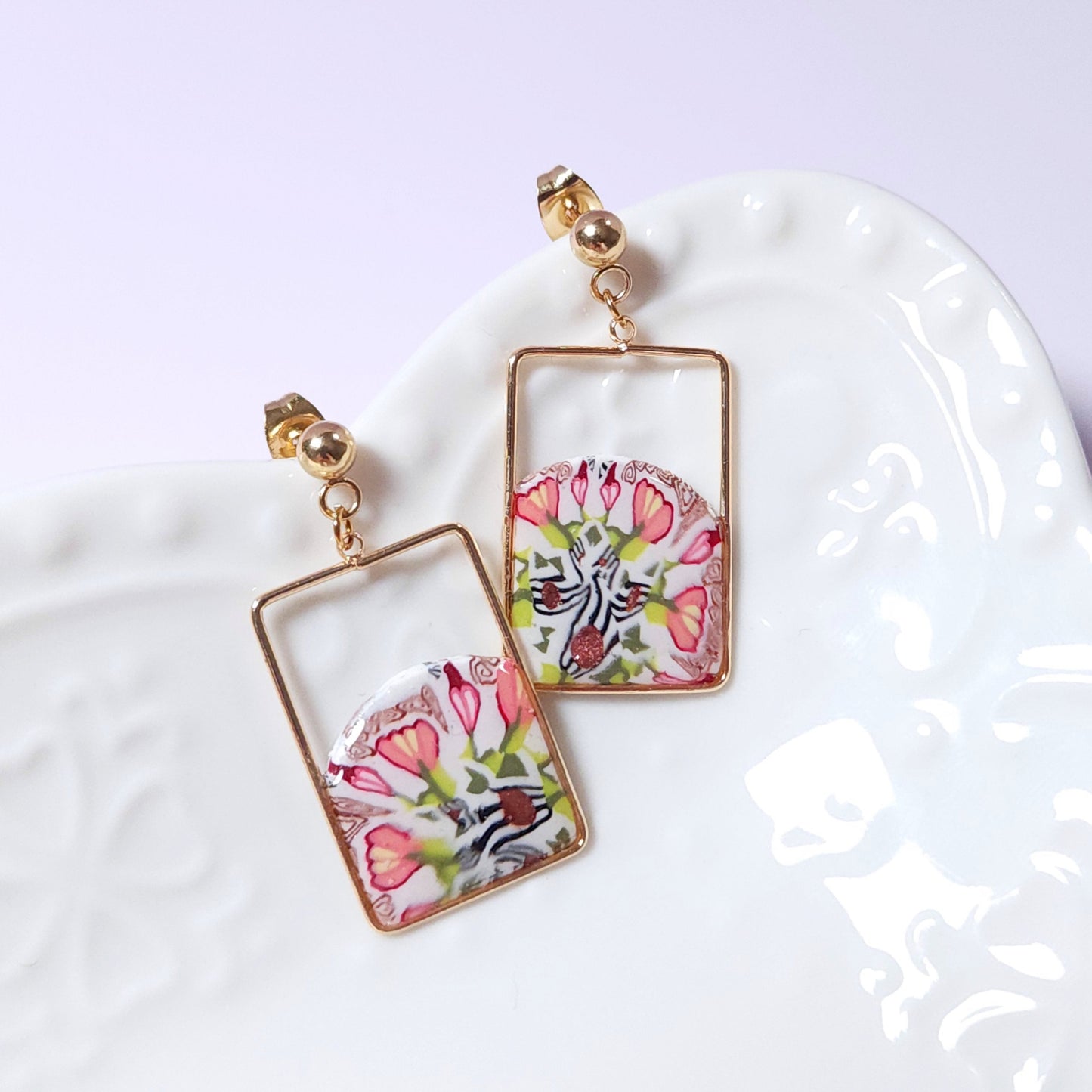 Boucles KAMPSOS - Fleurs suspendues