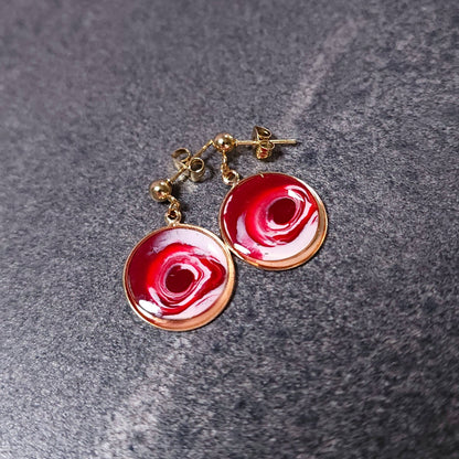 Boucles KAMPSOS- Rouge Passion Or
