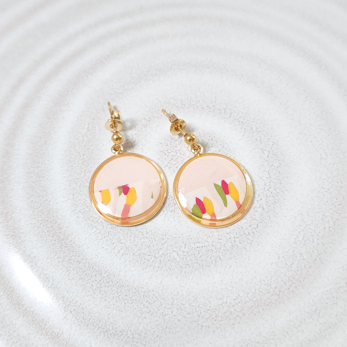 Boucles KAMPSOS – Jardin Pastel Or