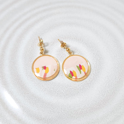Boucles KAMPSOS – Jardin Pastel Or