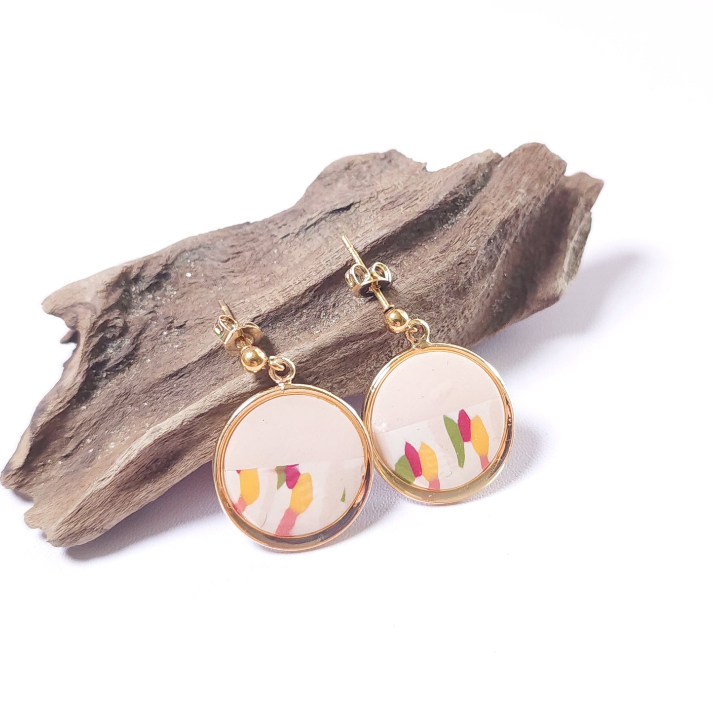 Boucles KAMPSOS – Jardin Pastel Or