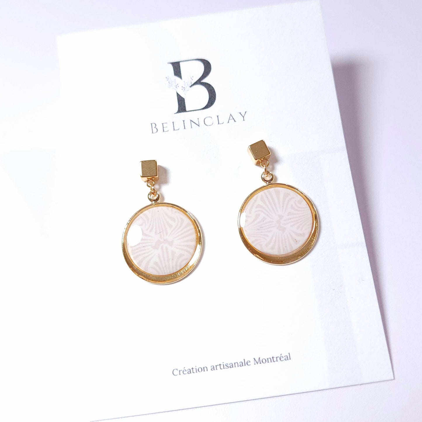 Boucles KAMPSOS – Rosace Poudrée Or