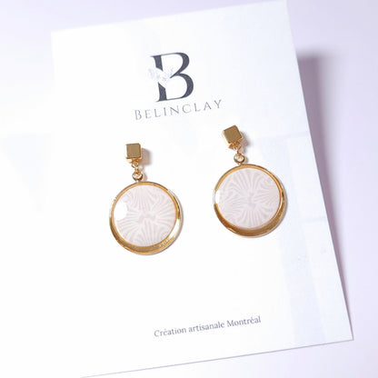 Boucles KAMPSOS – Rosace Poudrée Or