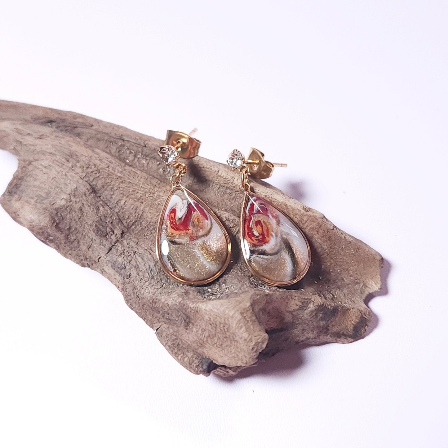 Boucles KAMPSOS – Rose des Bois Or