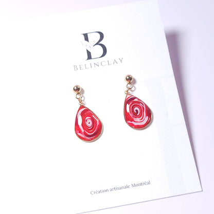 Boucles KAMPSOS – Volute Rouge Or